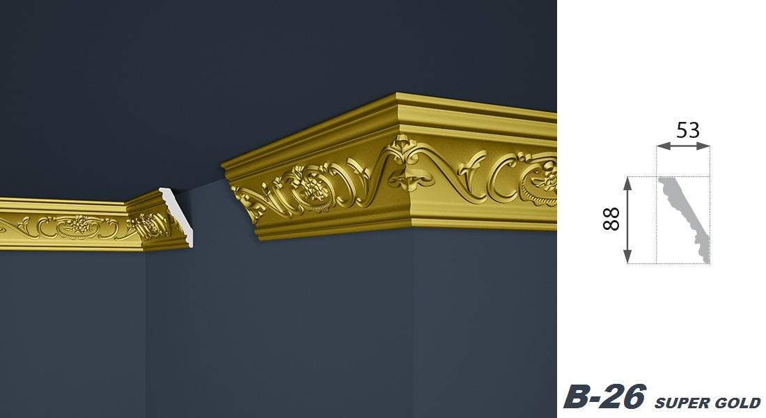 10 mètres baguette décorative plafond décor en plâtre, en stuc ... Stuc décor plafond