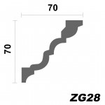 Deckenleisten hart glatt Styroporleisten XPS Stuckprofile HEXIMO ZG Paket:  ZG1 - 15 x 15 mm, 2 Meter /
