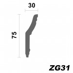 Deckenleisten hart glatt Styroporleisten XPS Stuckprofile HEXIMO ZG Paket:  ZG1 - 15 x 15 mm, 2 Meter /